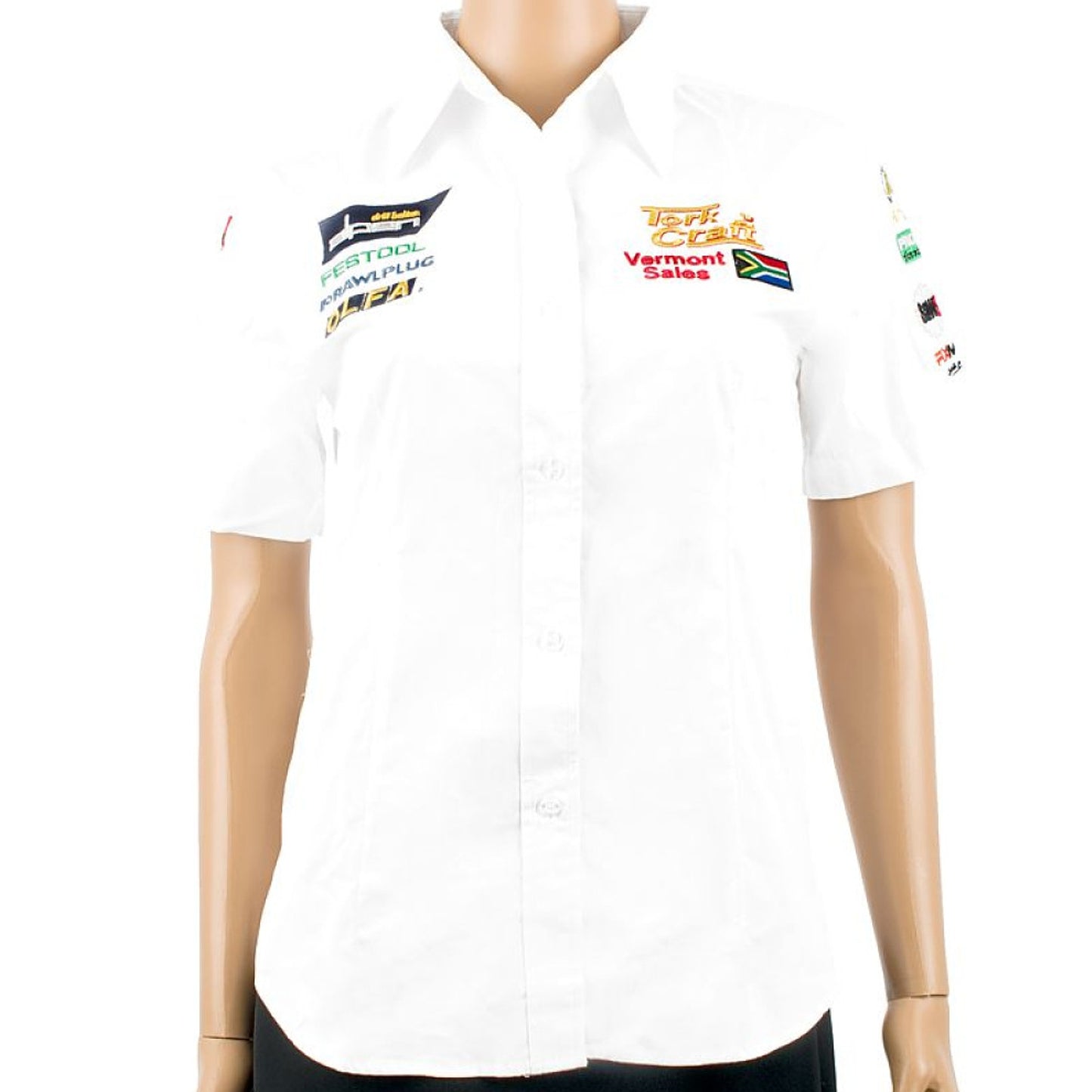LADIES BLOUSE - WHITE 3/4 - 3X-LARGE