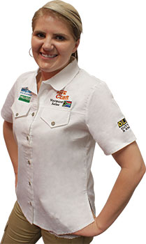 VERMONT LADIES COTTON SHIRT WHITE MEDIUM