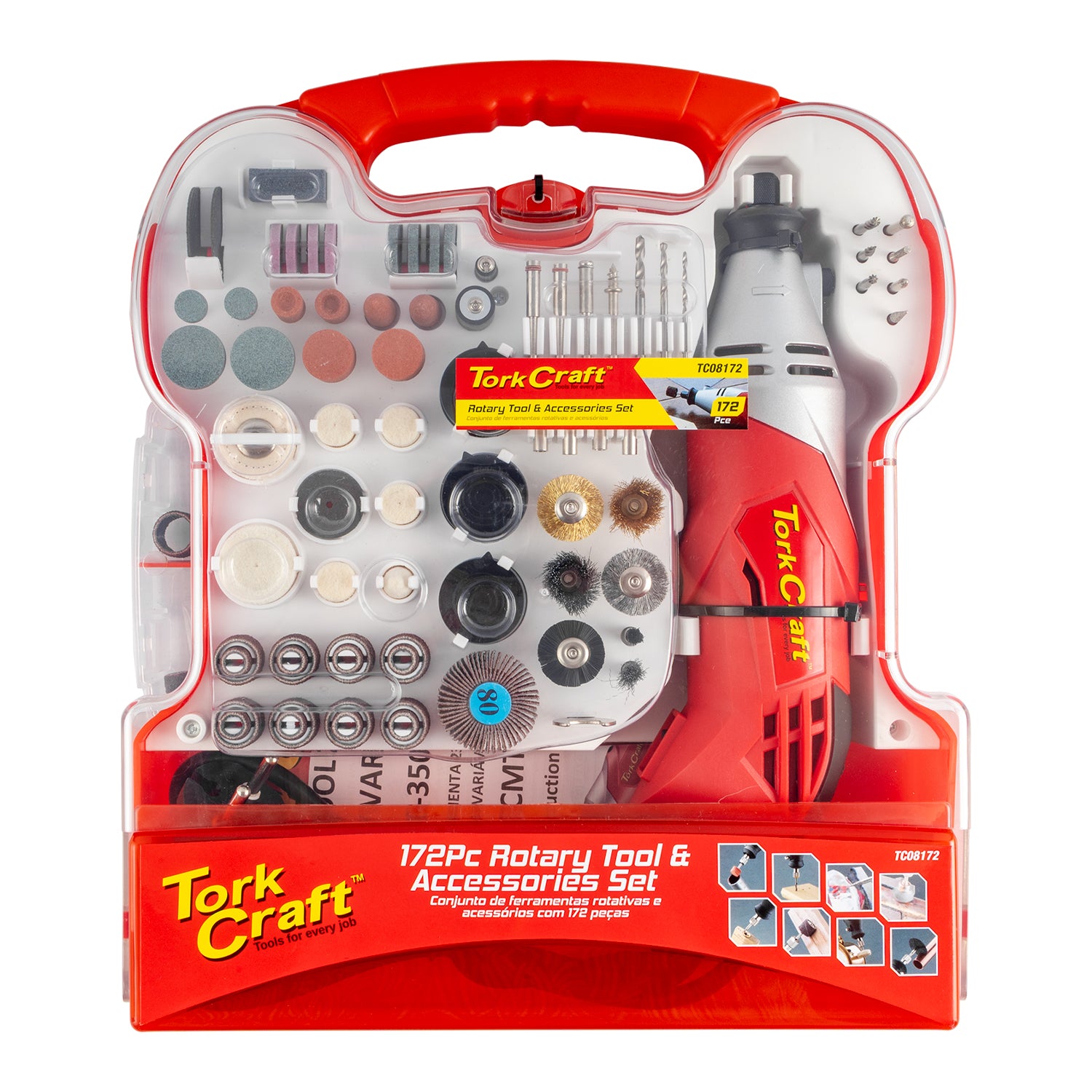 MINI ROTARY TOOL 170W AND ACCESSORY KIT 172 PC IN PLASTIC CASE