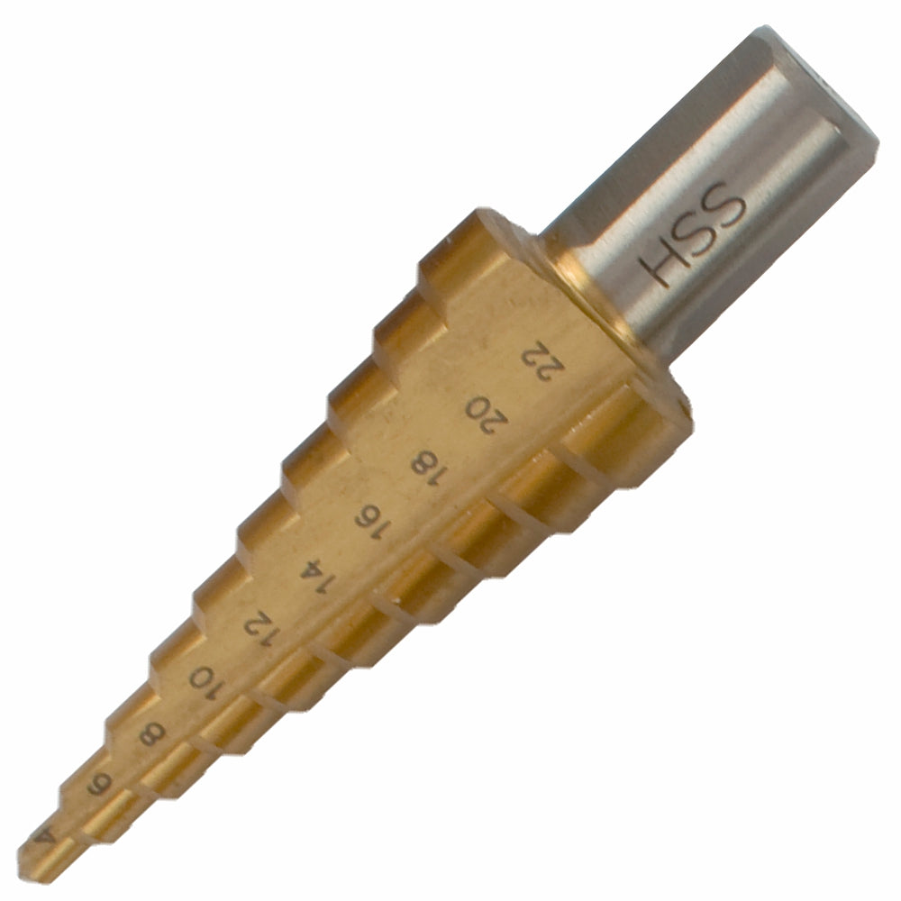 STEP DRILL HSS 4-22MMX2MM