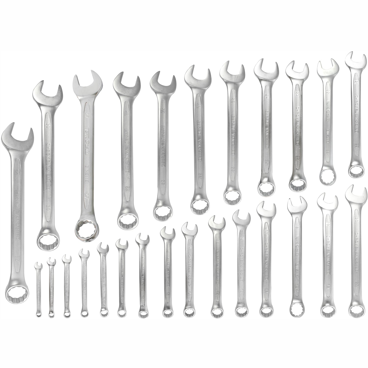 26PCS COMBINATION SPANNER SET 6-32MM DEEP OFFSET JUMBO RACK