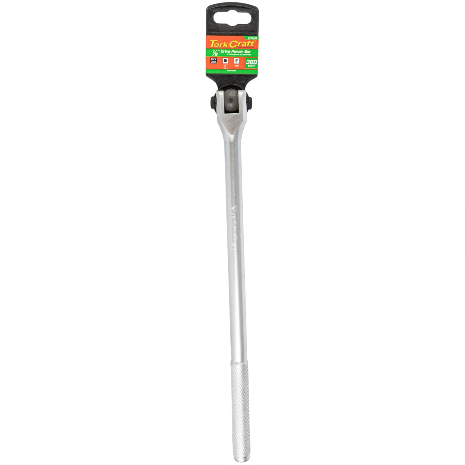 POWER BAR 1/2'M DRIVE 380MM SWIVEL HEAD  STEEL HANDLE SOCKET