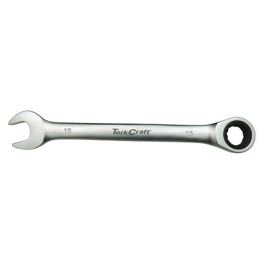 COMBINATION RATCHET WRENCH 15MM FIXED HEAD SPANNER