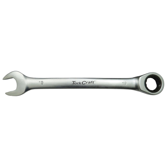 COMBINATION RATCHET WRENCH 19MM FIXED HEAD SPANNER