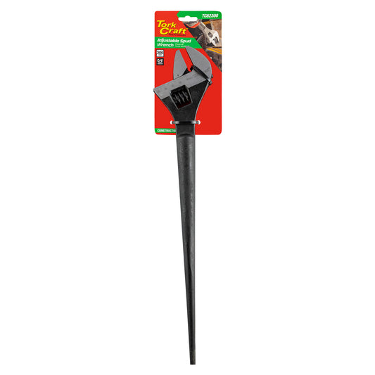 ADJUSTABLE SPUD WRENCH 300MM X 0-33MM TAPER HANDLE PODGER