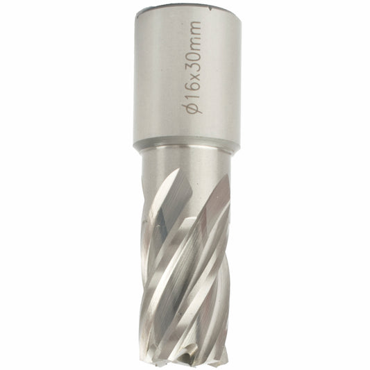 ANNULAR HOLE CUTTER HSS 16 X 30MM WELD SHANK 19.05MM