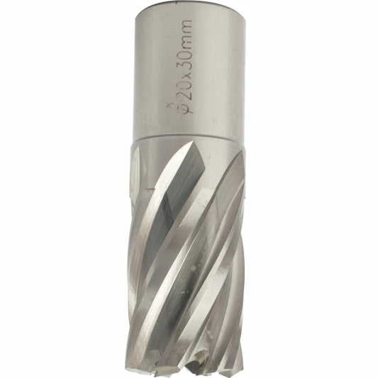 ANNULAR HOLE CUTTER HSS 20 X 30MM WELD SHANK 19.05MM