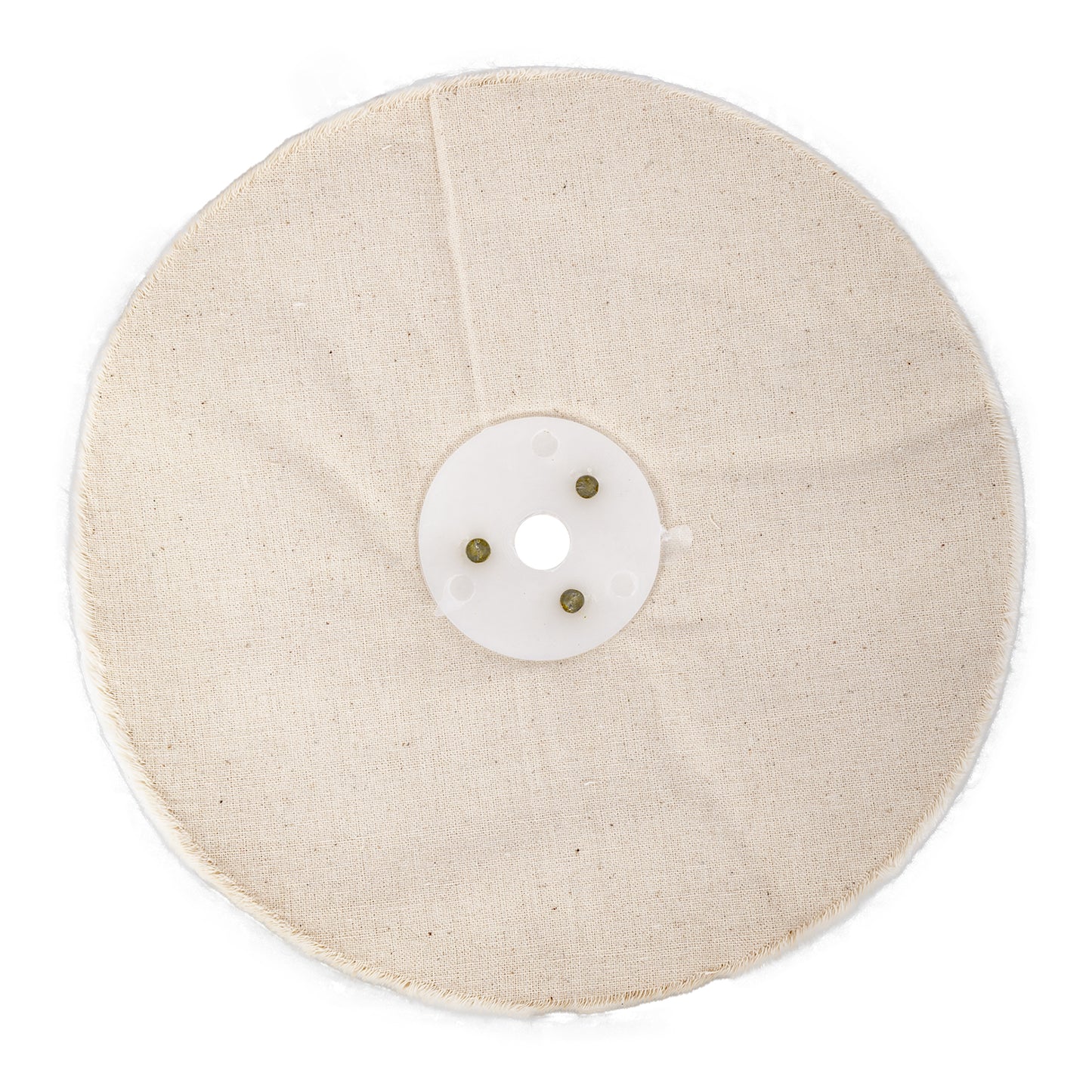 WHITE BUFF/MOP UNSTITCHED 200 X 50 PLY X 1/2' HOLE