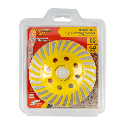 DIA. CUP WHEEL 115MM X 22,23MM TURBO COLD PRESSED ECONOMY