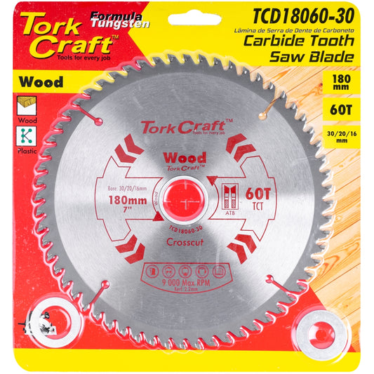 BLADE TCT 180 X 60T 30/20/16 GENERAL PURPOSE COMBINATION