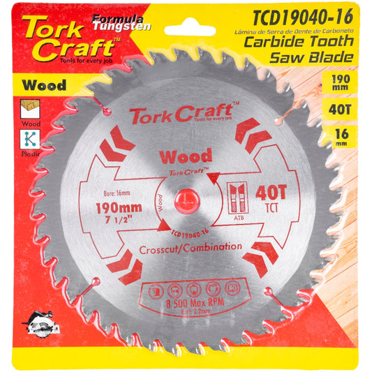 BLADE 190 X 40T 16MM GENERAL PURPOSE COMBINATION