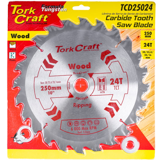 BLADE TCT 250 X 24T 30-16 GENERAL PURPOSE RIP