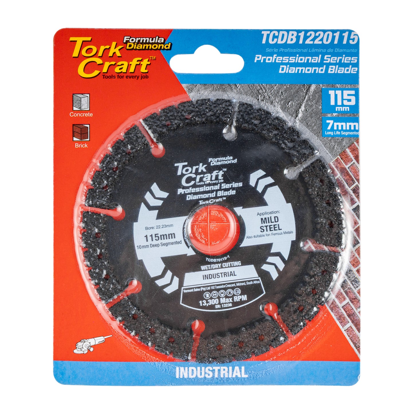 DIAMOND BLADE 115MM SEGMENTED HOT PRESSED CONTRACTOR