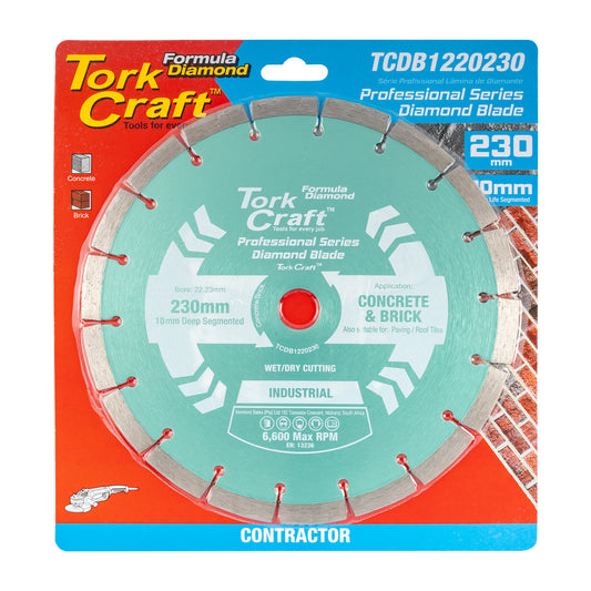 DIAMOND BLADE 230MM SEGMENTED HOT PRESSED
