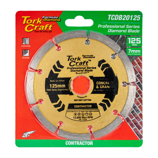 DIAMOND BLADE SEGMENTED 125X22.22MM SINTERED PROFESIONAL