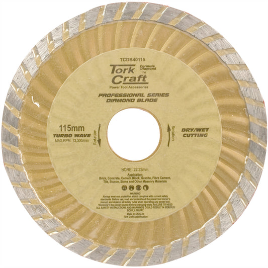 DIAMOND BLADE TURBO WAVE 115MM X 22.22MM