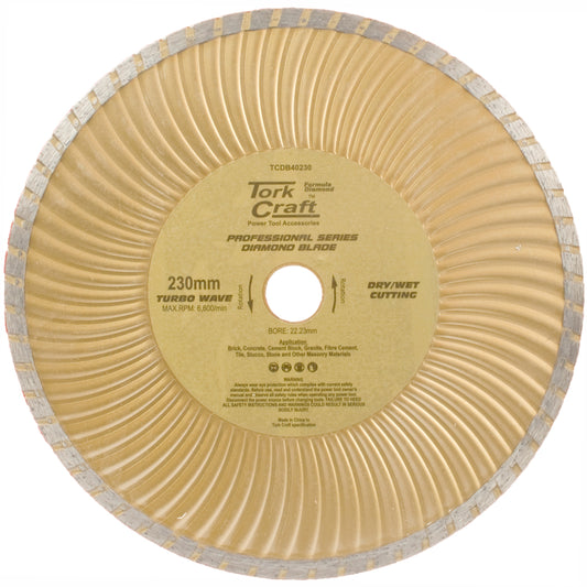 DIAMOND BLADE 230MM TURBO WAVE PROFESIONAL