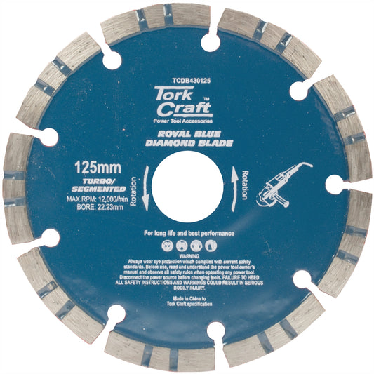 DIAMOND BLADE 125 X 22.22MM TURBO/SEGM.LASER