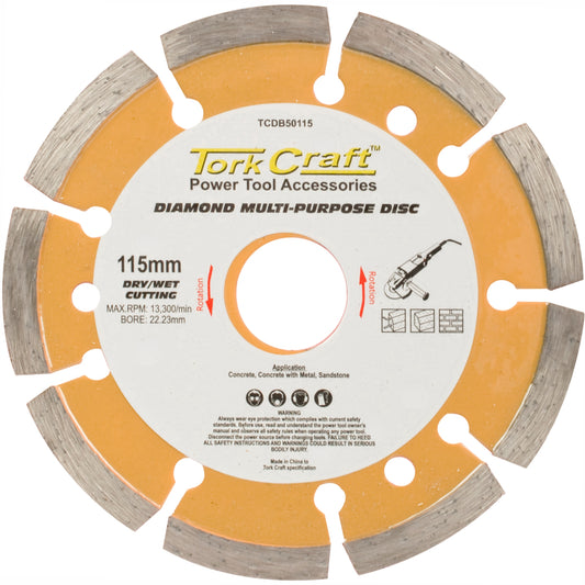 DIAMOND BLADE MULTI PURP. 115MM HARD & SOFT MAT.