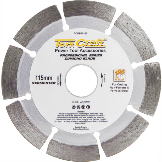 DIAMOND BLADE SEG.115 x 22.23MM FOR METAL CUTTING