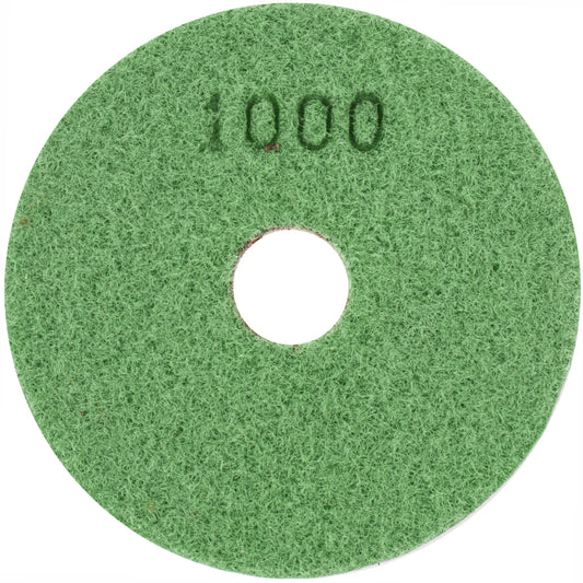 100MM DIAMOND WET POLISHING PAD 1000 GRIT DARK GREEN