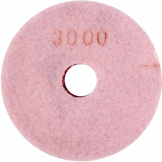 100MM DIAMOND WET POLISHING PAD 3000 GRIT PINK