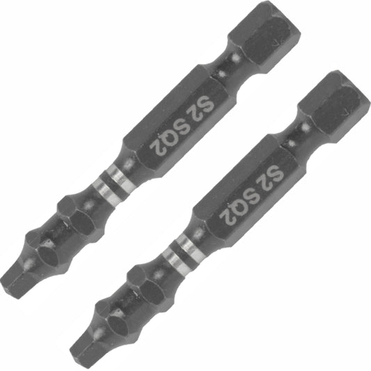 IMPACT SQUARE SQ NO.2 X 50MM PWR BIT 2/CARD SQ2