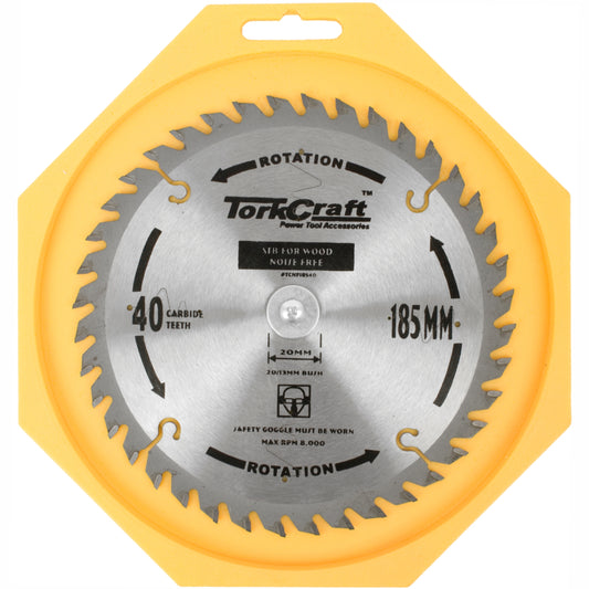 BLADE TCT NOISE FREE 185X40T 20-16MM
