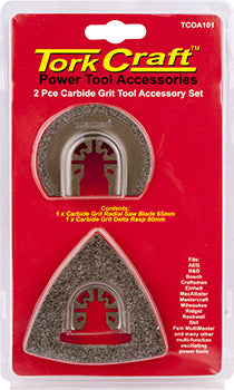 QUICK CHANGE OSCILLATING CARBIDE GRIT ACCESSORY KIT 2PC