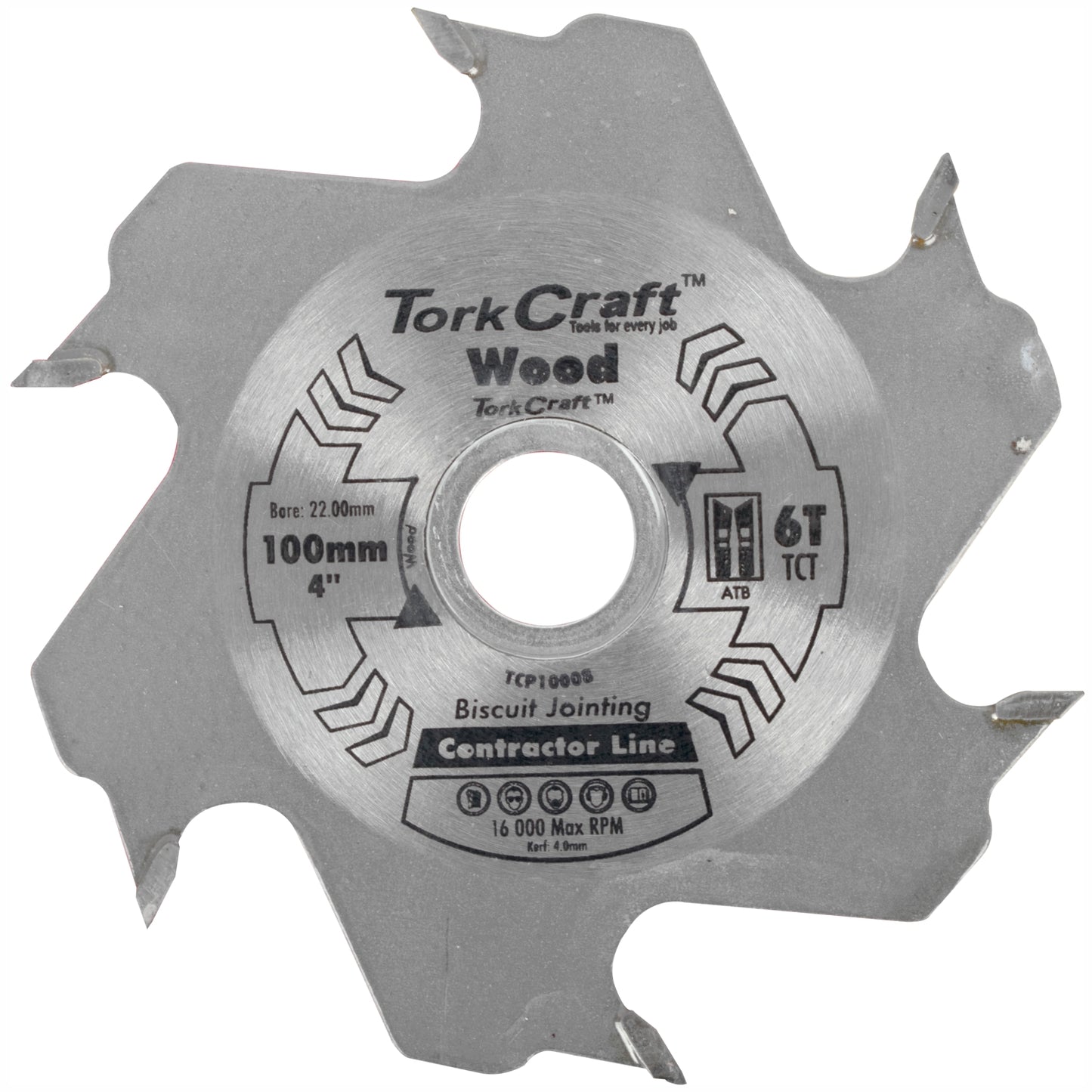 BLADE BISCUIT JOINER 100 X 6T 22.0MM TCT