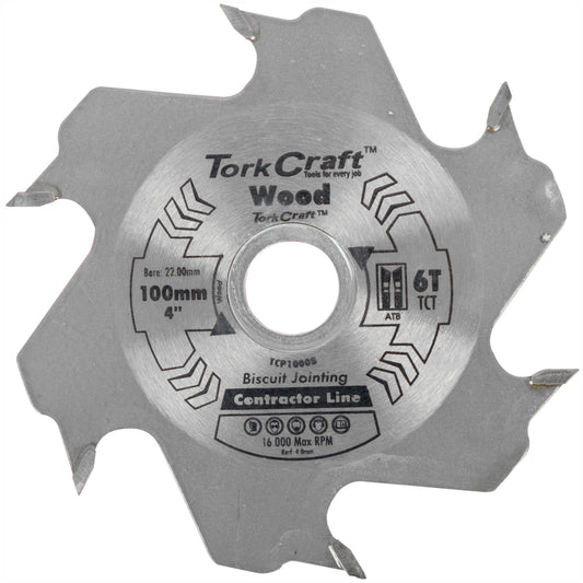 BLADE BISCUIT JOINER 100 X 6T 22.0MM TCT