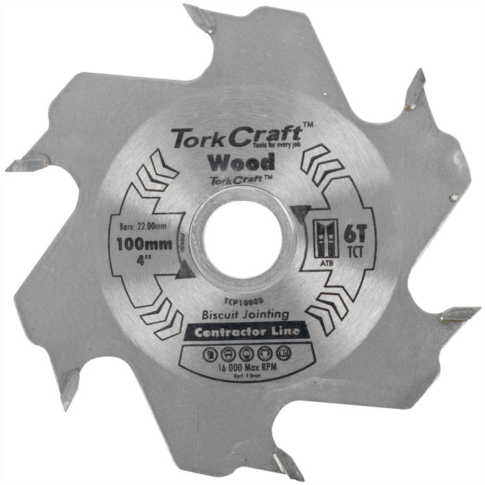 BLADE BISCUIT JOINER 100 X 6T 22.0MM TCT