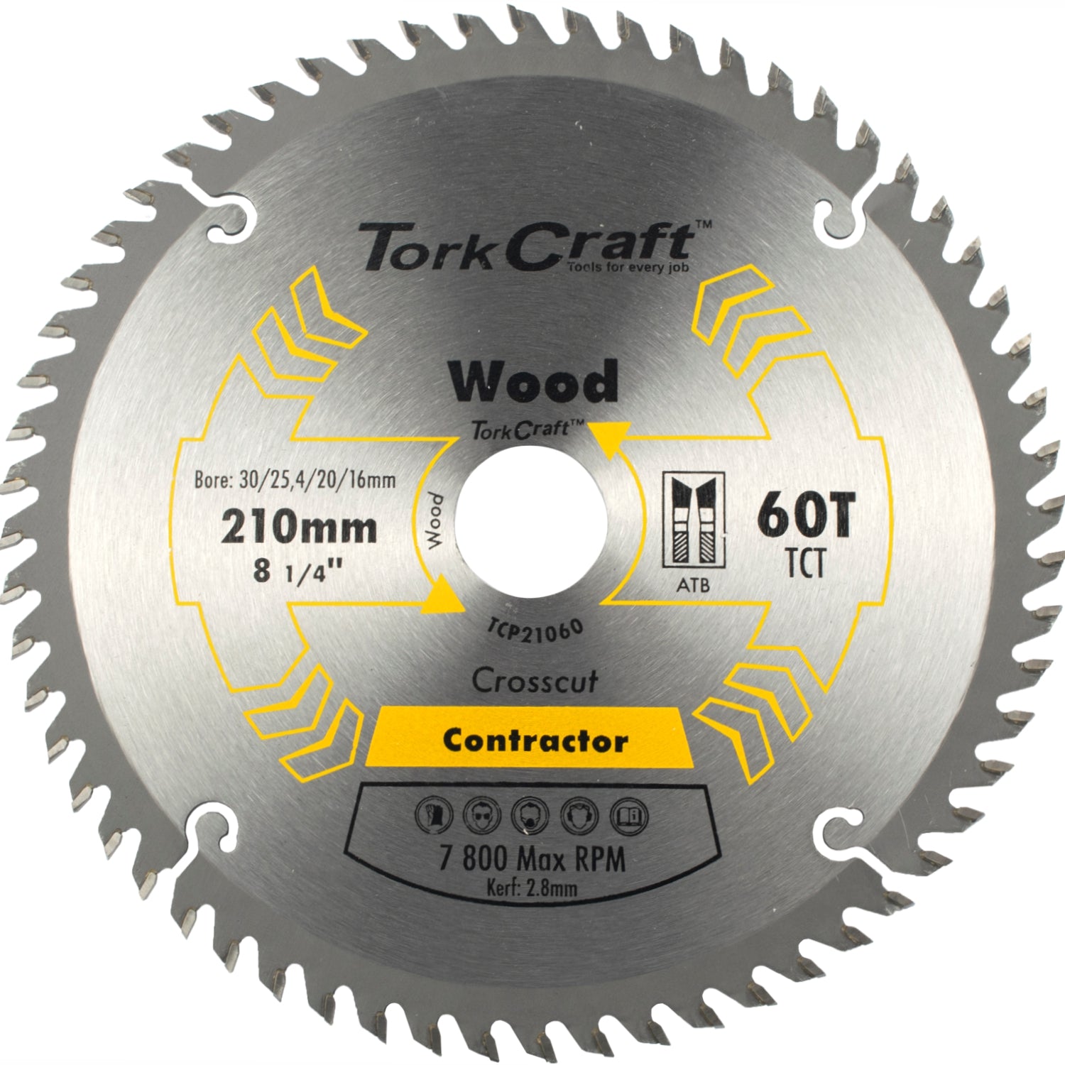BLADE CONTRACTOR 210 X 60T 30-1-20-16 CIRCULAR SAW TCT