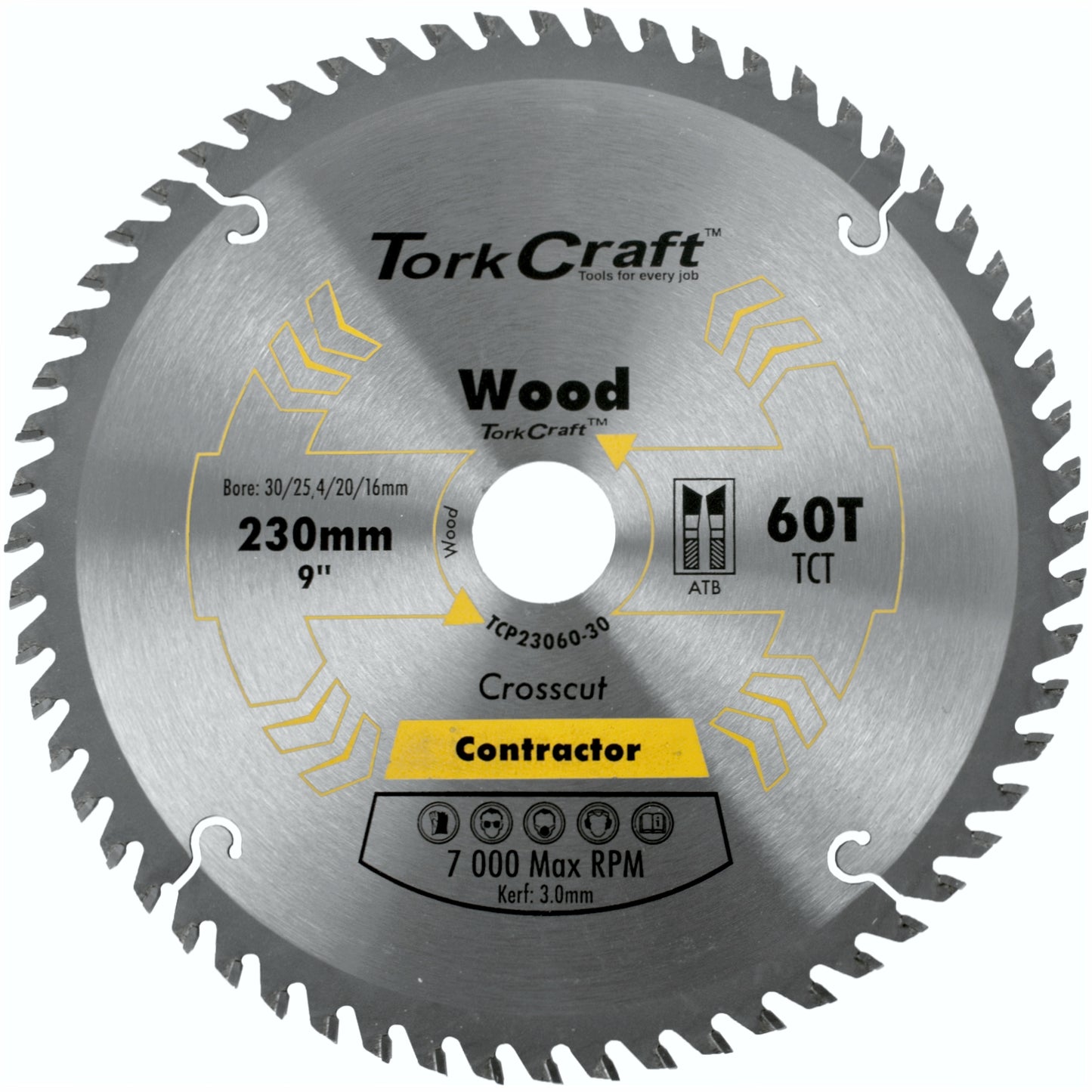 BLADE CONTRACTOR 230 X 60T 30/1/20/16 CIRCULAR SAW TCT