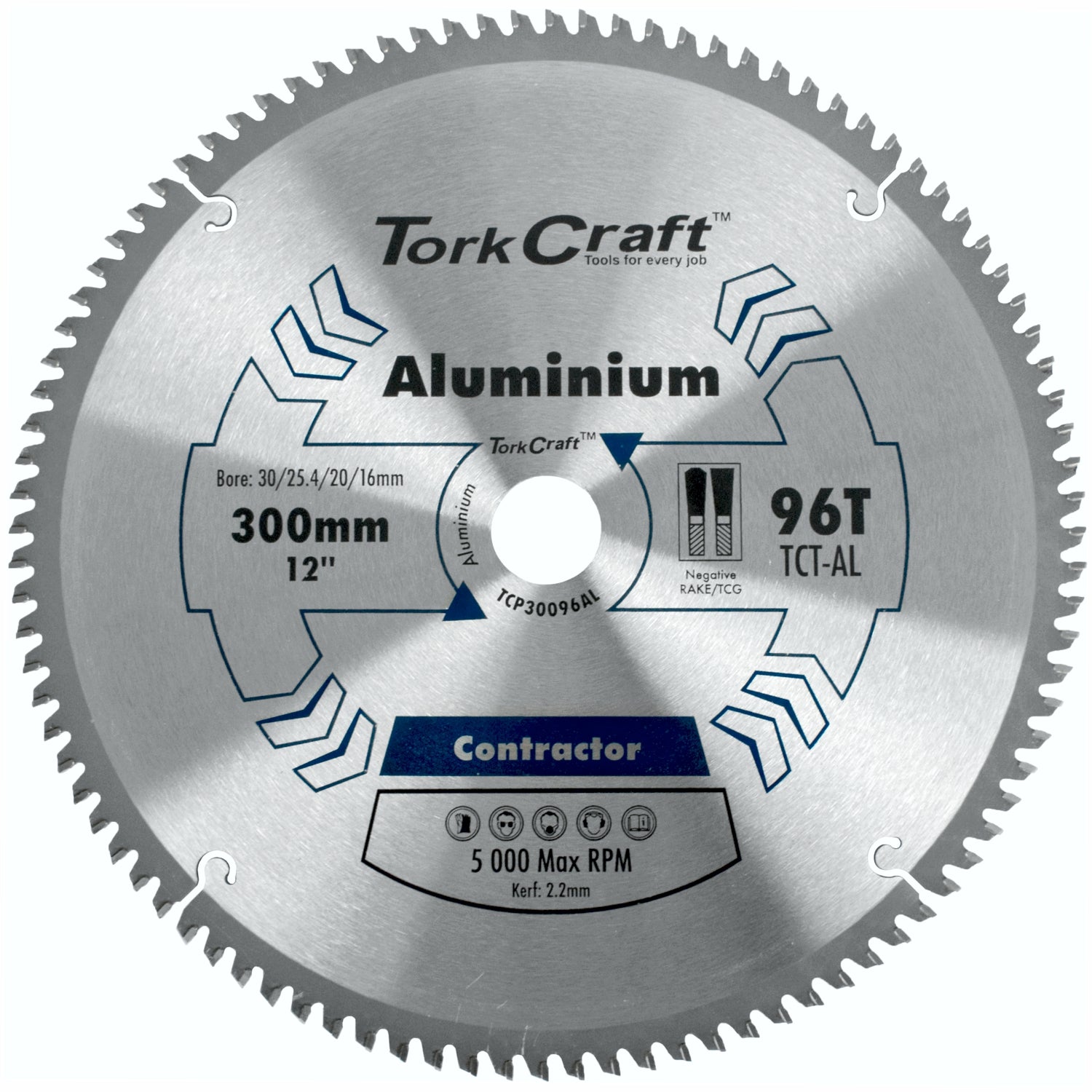 BLADE CONTRACTOR ALUM 300 X 96T 30/1/20/16 CIRCULAR SAW TCT