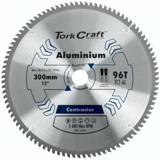 BLADE CONTRACTOR ALUM 300 X 96T 30/1/20/16 CIRCULAR SAW TCT