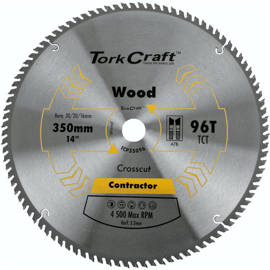 BLADE CONTRACTOR 350 X 96T 30/1 CIRCULAR SAW TCT