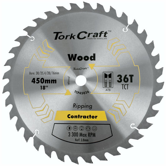 BLADE CONTRACTOR 450 X 36T 30/1 CIRCULAR SAW TCT