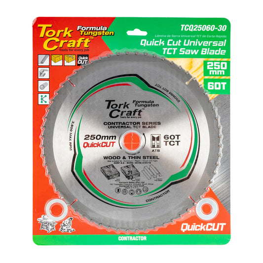 UNIVERSAL QUICK CUT TCT BLADE 250X60T 30-20-16