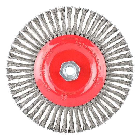 WIRE WHEEL BRUSH SINGLE SECTION TWISTED STINGER 175MMXM14 BLISTER