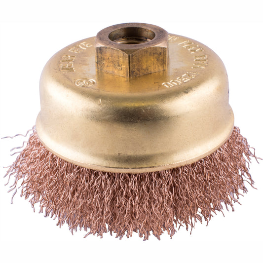 WIRE CUP BRUSH NON SPARKING CRIMPED 60MMXM14  BULK