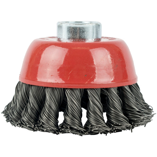 WIRE CUP BRUSH TWISTED 80MM x M14 BLISTER