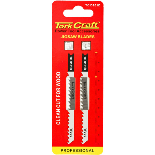 U-SHANK JIGSAW BLADE 6TPI WOOD 4MM 2PC