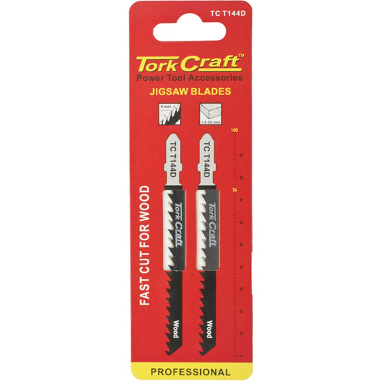 T-SHANK JIGSAW BLADE FAST CUT FOR WOOD 4MM 6TPI 2PC