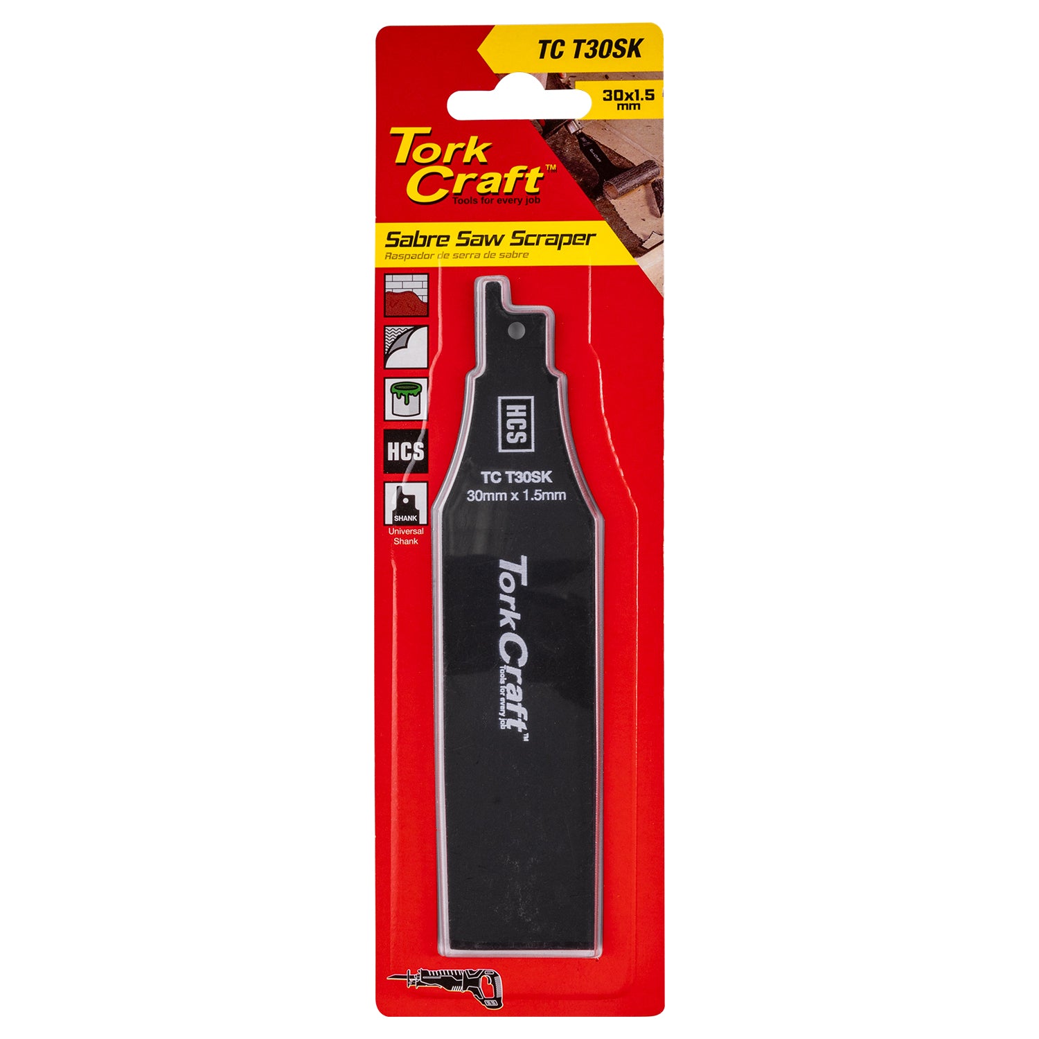 SABRE SAW SCRAPER HCS 30MM X 1.5MM
