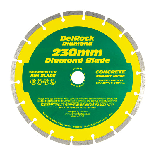 DIAMOND BLADE 230MM SEGMENTED DELROCK