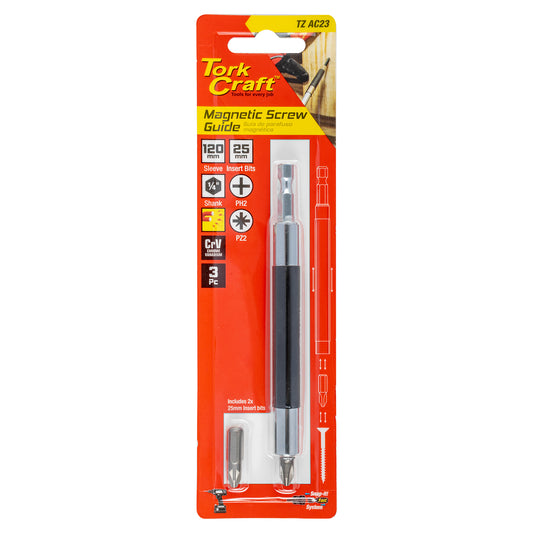 SCREW GUIDE MAGNETIC 1/4'M X 1/4'F 120MM BIT EXTENTION