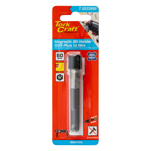 MAGNETIC BIT HOLDER 80MM SDS QUICK CHANGE 1/4' HEX