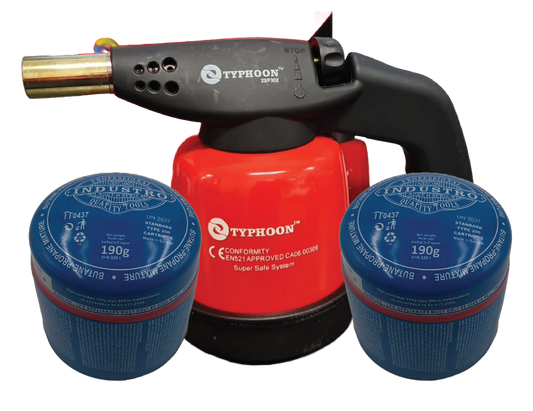 Gas Blow Torch Auto Light With 2 X 190G Refill