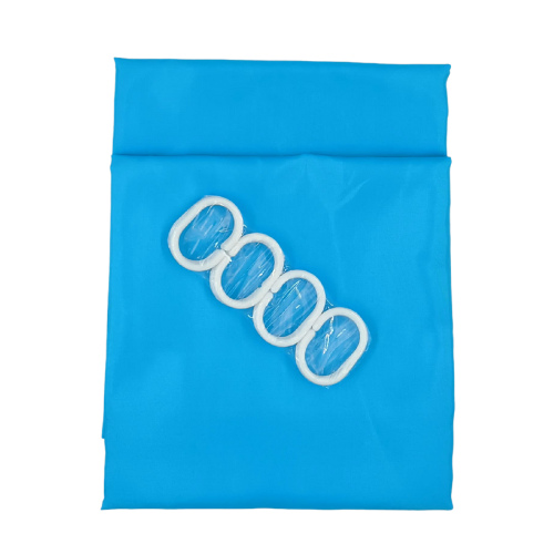 Shower Curtain + Rings 2.0M X 1.3M White